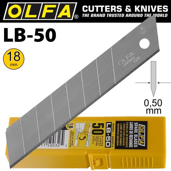 OLFA Blades Lb-50 50/pack 18mm
